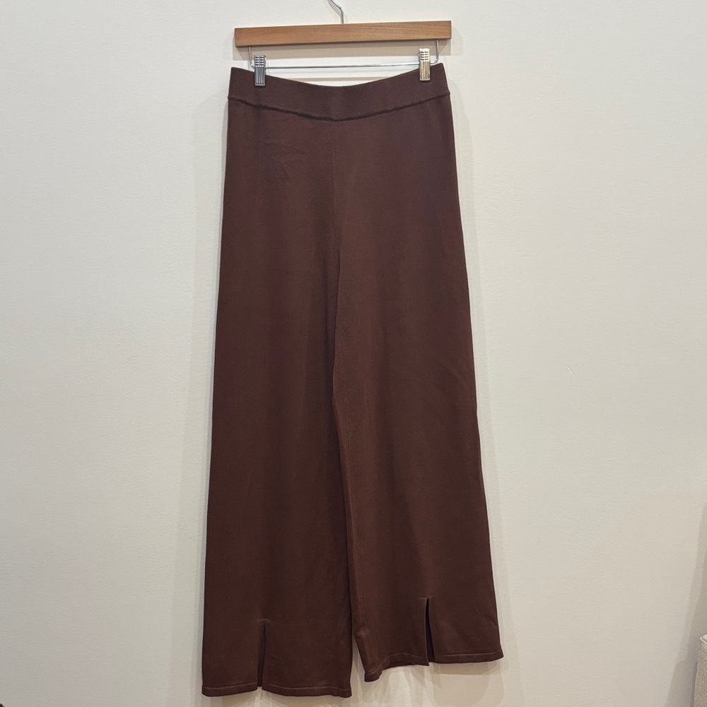 Brown Wide-Leg Pants with matching top